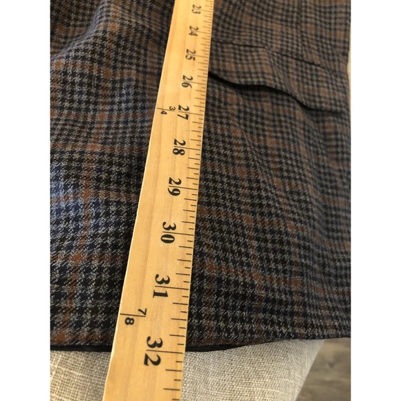 Stafford Blazer Mens 54 Blue Wool Plaid Tweed Sport Coat Jacket Classic Fit - Picture 9 of 11